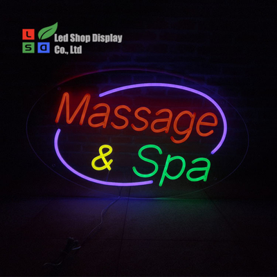 12V LED Neon Sign Light tùy chỉnh cho Message Spa Wall Or Indoor Decoration Signs